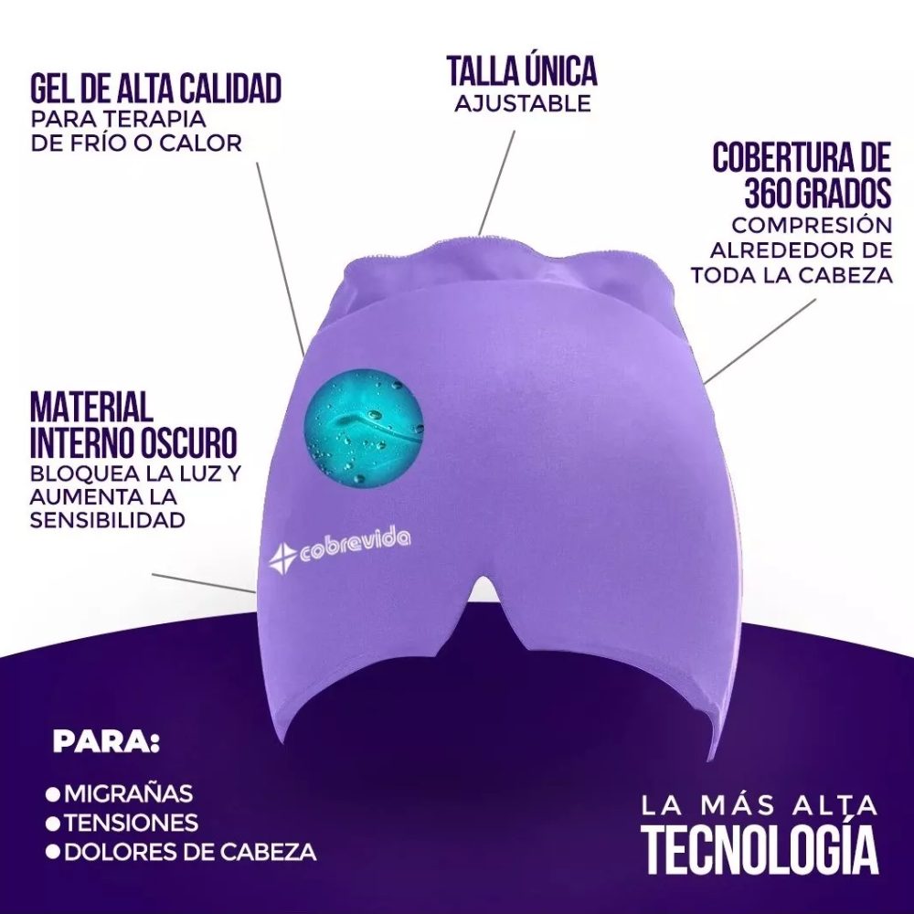 Gorro Gel Alivia Dolor Migraña